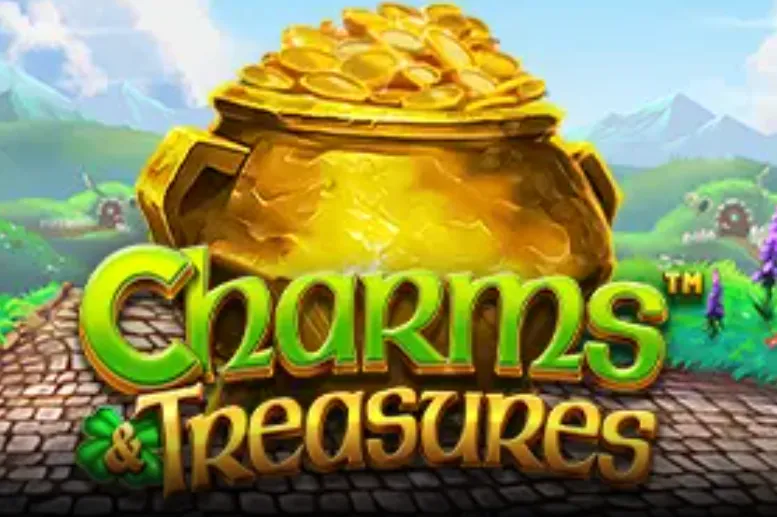 Charms and Treasures slot with gold coins and clover