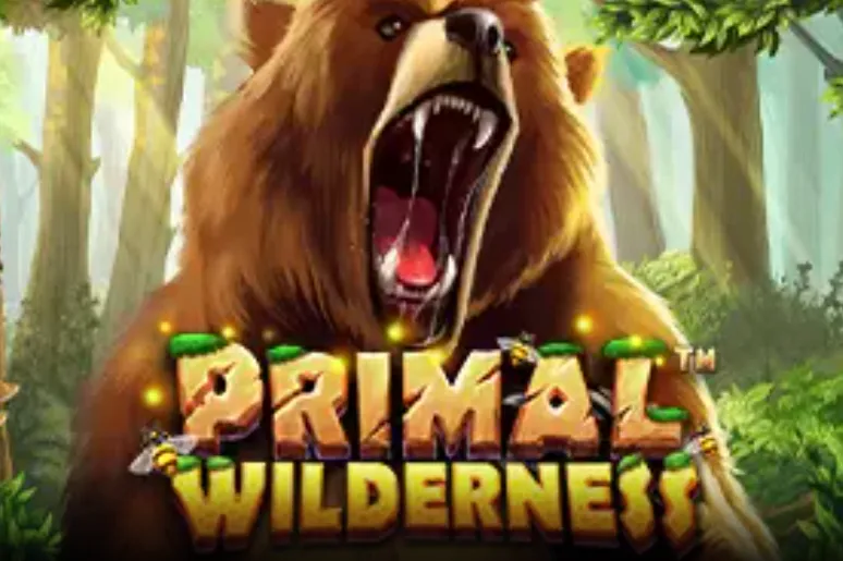 Primal Wilderness slot with bear in forest setting