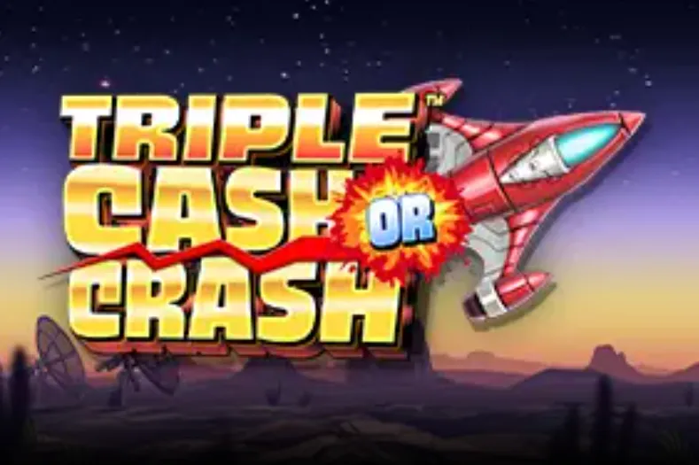 Triple Cash or Crash game with rocket and graph